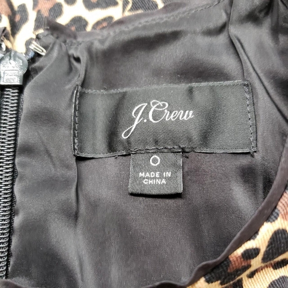 J.Crew Women's Brown and Black Leopard Print Dress - Picture 3 of 8
